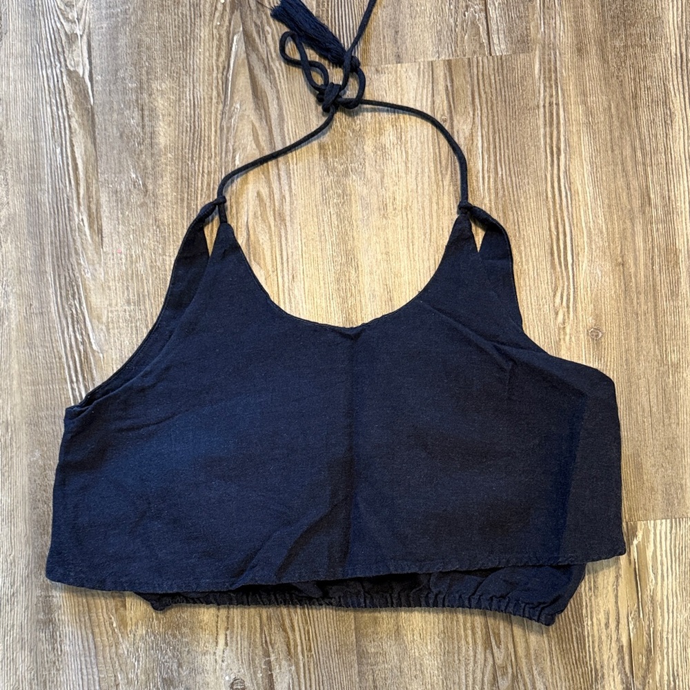Navy Blue Women's Halter Top